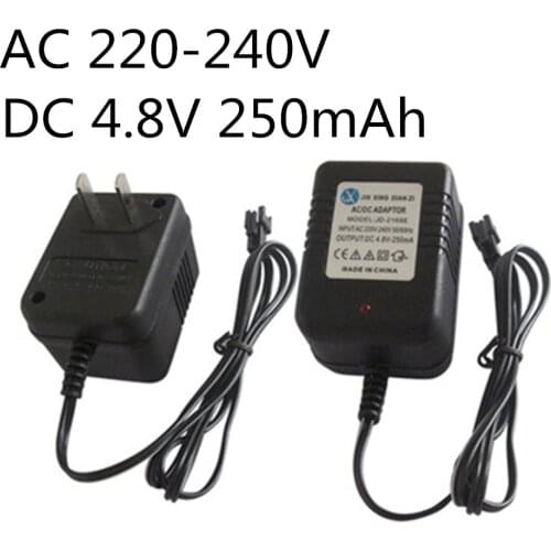 Hobby Hub 4.8V 250mA battery charger For RC toy car SM plug AC 220-240V DC 4.8V 250mA For 4.8 V AA NiCd and NiMH battery charger