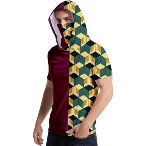 2020 Demon Slayer Hooded T-shirts Streetwear Women Short Sleeve Casual Loose Tops Tee Summer Can Be Customized