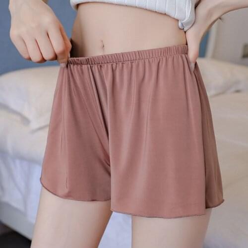 Women Summer Short Sleep Bottoms Female Comfort Sexy Loose Outwear Hot Pants Black White Skin Casual Homewear Nightgown