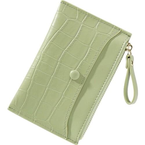 Candy Color Women Wallet PU Leather Coin Purses Casual Little Square Multi Card Card Holder Short Zipper Female Coin Purse