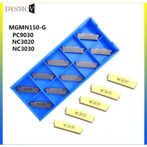 10PCS MGMN150 -PC 9030 NC3020 NC3030 CNC Carbide Blade Lathe for CNC Grooving Tools
