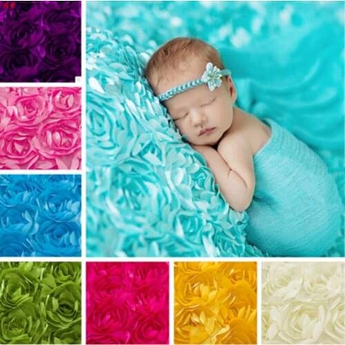 130*95cm Newborn 3D Rose Photography Blankets Background Cloth Children Photography Props Baby Photo Studio Shooting Blankets