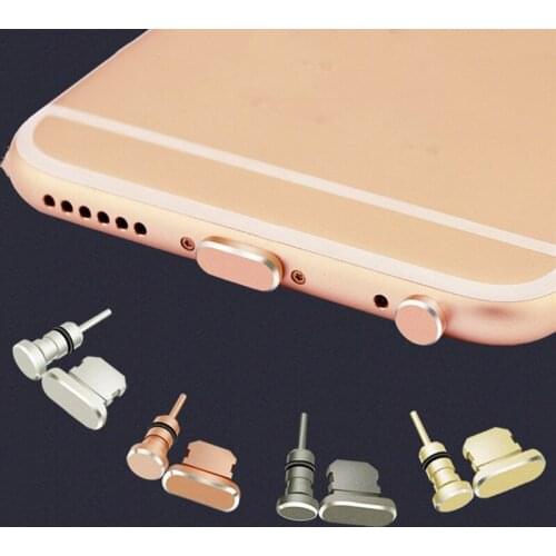 2Pcs/1Set Charging Port Dust Plug for Iphone Ipad Mobile phone Accessories Dust Plug For iphone 6S 7 3.5mm Port Anti-dust Plug