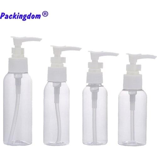 30pcs Plastic Empty Lotion Bottle Packaging Tube White Clip Pump Head Refill Gel Cosmetic Container 25ml 30ml 50ml 60ml 75ml