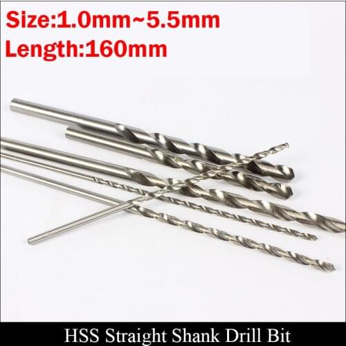 3.6mm 3.7mm 3.8mm 3.9mm 4mm 4.1mm 160mm Extra Long Metal Wood Brass Plastic High Speed Steel HSS Straight Shank Twist Drill Bit