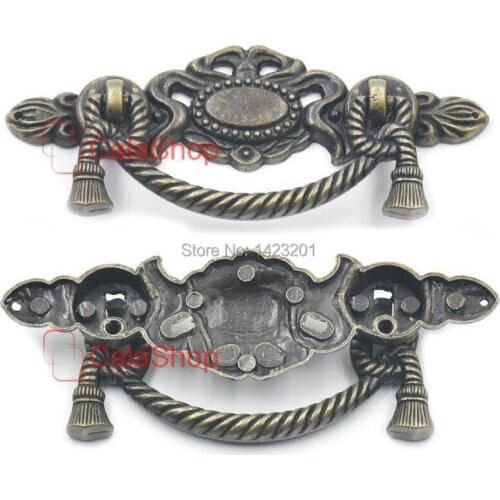 5 Pcs / Lot 116mm x 45mm Antique Brass Furniture Cabinet Dresser Drawer Cupboard Jewelry Box Door Window Pull Handle Knob