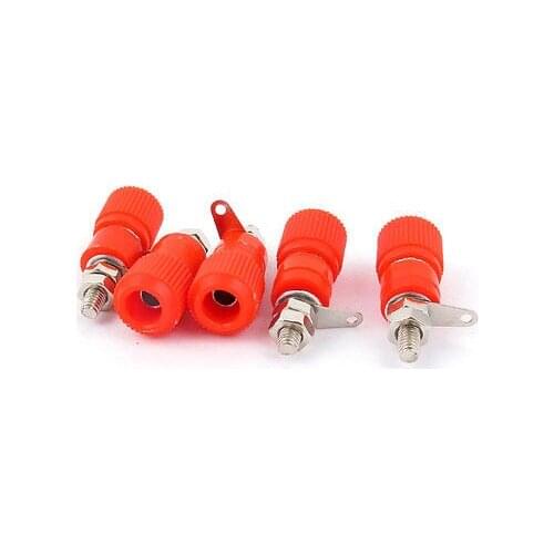 5 Pcs Amplifier Terminal Binding Post Banana Plug Jack Panel Mount Connector