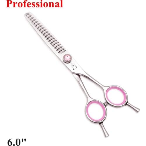 6.0 Hair Scissors Professional High Quality Barber Scissor 440C Hairdressing Scissors Thinning 10/18 Fish Teeth Salon Tool 2006