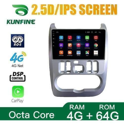 Car Stereo for Renault Logan 2009-2016 Octa Core Android 10.0 Car DVD GPS Navigation Player Deckless Radio