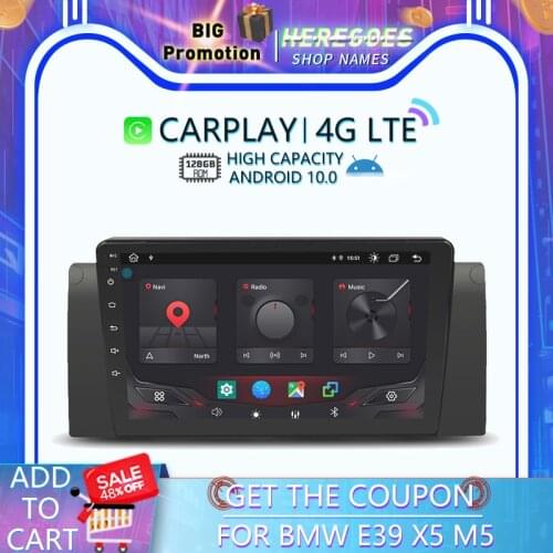 Carplay Android 10.0 DSP 4GB + 64GB Car Radio Multimedia Video Player For BMW M5 E39 X5 E53 Range Rover 1995 - 2007 GPS WIFI BT
