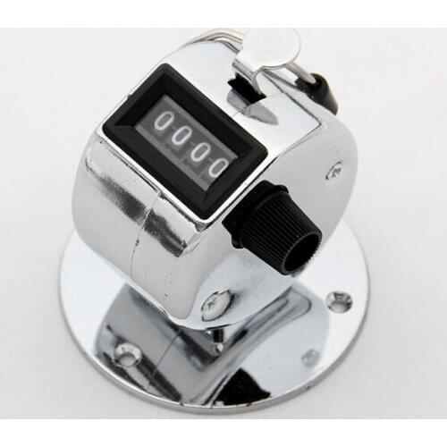 1 Piece Digital Chrome Hand Tally Clicker/Counter 4 Digit Number Clicker Golf Digital Chrome Hand Tally Clicker/Counter