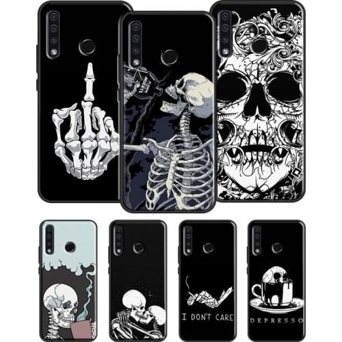 Skeleton skull bones Love horrible Case For Huawei Y7 Y6 Y9 2019 Nova 5T Honor 10 9 20 Lite 10i 7X 8X 9X Pro 7A Pro 7C 8A 8C