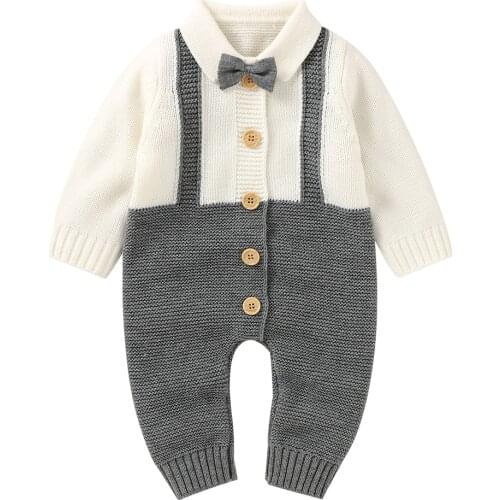 Baby Rompers Long Sleeve Newborn Bebes Boys Jumpsuits Outfits Fashion Spring Fall Winter Toddler Infant Sweater Overall Playsuit