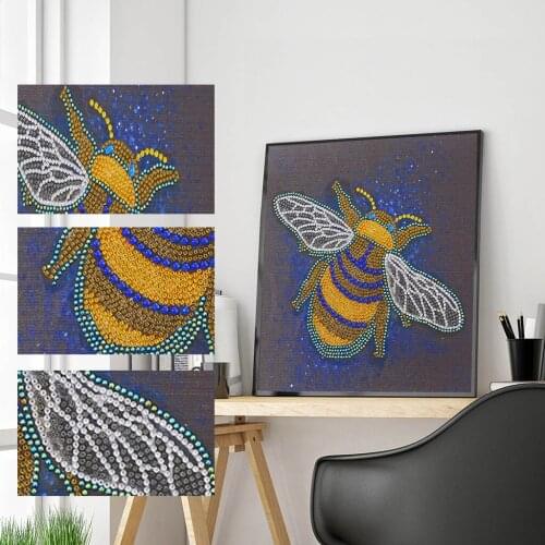 DIY 5D Special Shaped Diamond Painting Fly Bee Kits Painting Cross Stitch Partial Drill Crystal Rhinestone Embroidery Pictures