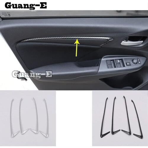 For Honda Fit Jazz 2017 2018 2019 Car Inside Door Switch Upper Garnish Trim Hoods Molding Speaker Sound Accessories Parts 4pcs