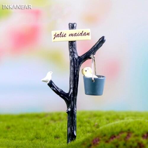 INKANEAR Zakka Resin Craft Dog Bucket Animal Toys Micro Fairy Garden Miniature/Terrarium/Succulent Puppy Ornaments Accessories