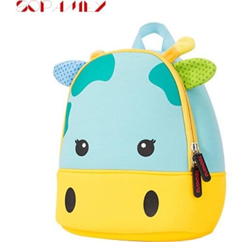 Contracted Lovely Cartoon Animal Backpack Childrens School Mini Bag Soft Backpack Print Lightweight High Quality Kids Bags