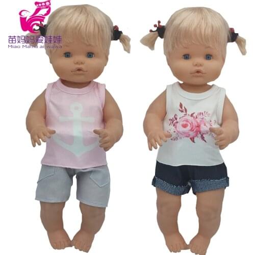 Nenuco Summer Clothes Ropa Y Su Hermanita Reborn Baby Dolls Clothes 40cm Pink T-shirt Pants