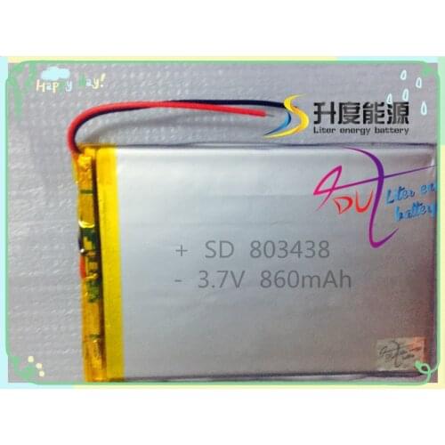 SD small capacity battery lithium 803438 860mAh
