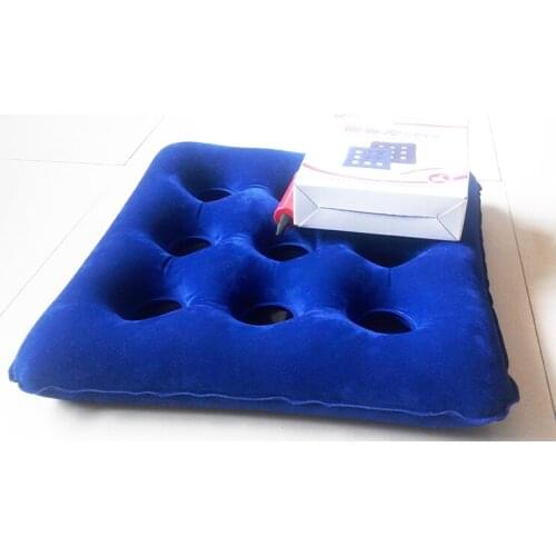 Flocked fabric Bedsore inflatable cushion square cushion Aged Care wheelchair cushion pad with air pump