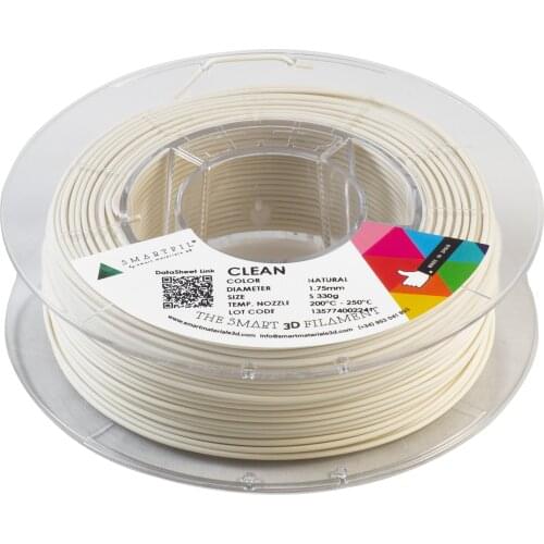 SMARTFIL CLEAN, 1.75mm, NATURAL, 330g Smart Materials 3D printing filament