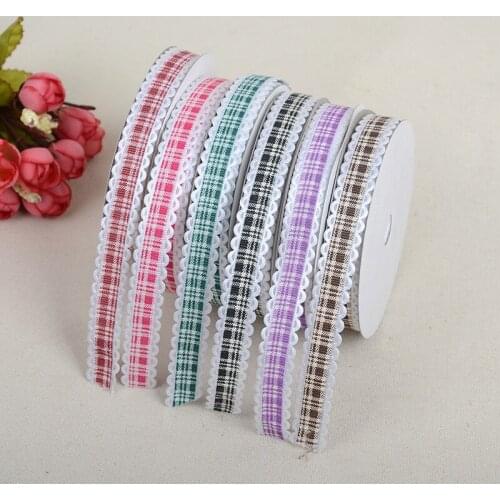 New Year British Plaid Lace Ribbon Webbing Belt DIY Handmade Belt Bow Material Clothing Shoes Accessories 1.5cm * 20 Yards