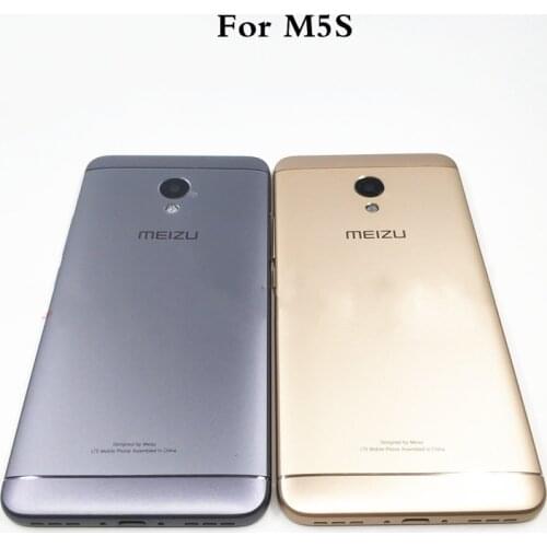 Original Housing For Meizu M5S M612H M612M Metal Battery Back Cover Mobile Phone Replacement Parts Case With Buttons Camera Lens