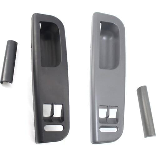 Front Left Panel Power Window Switch Control Panel Power Trim Bezel with Side Bar for Golf 4 Passat 1998-2005 2-Door Black/Gray