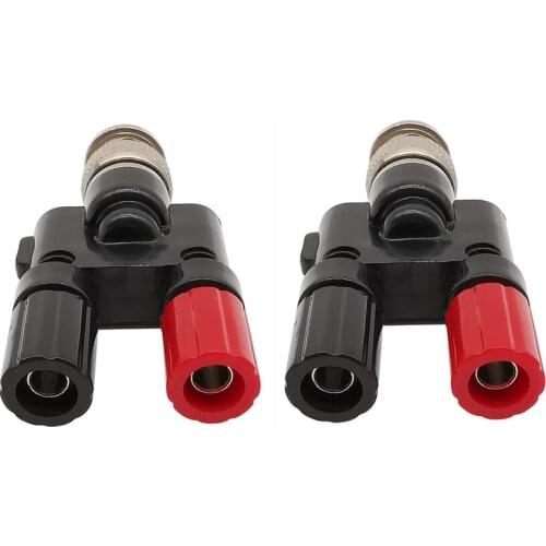 1pcs BNC Male Plug to 4mm Dual Banana Female Jack Socket Binding Post RF Coax Coaxial Splitter Connector 4mm banana Adapter