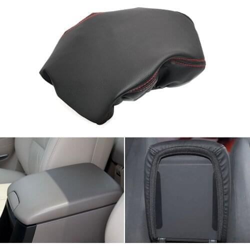 Microfiber Leather w/ Sponge Center Control Armrest Box Cover Protective Trim For Toyota Prado 2002 2003 2004 2005 2006 2007