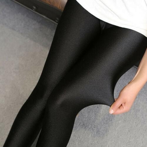 Sexy Womens High Waist Stretch Skinny Shiny Leggings Slim Fitness Tight-Pants Plus Size Leggings Underpants