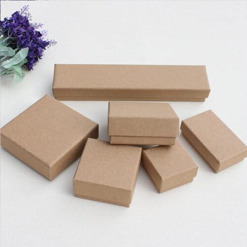 Classic Pure Color Jewelry Box Necklace Bracelet Boxes Simple Packaging Box Earring Rings Box Holder Jewelry Display Accessories