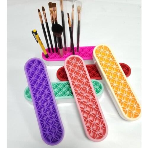 Silicone Nail Pen Holder Organizer Makeup Tools Brush Display Stand Rack Storage Case Cosmetic Holder Boxes