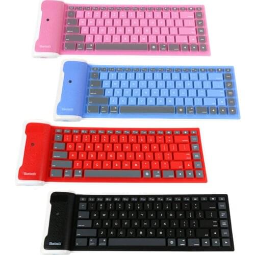 Vococal USB Keyboard Silicone Flexible Foldable Wireless Bluetooth Keypad For PC IOS iPad Android teclado inalambrico tastiera