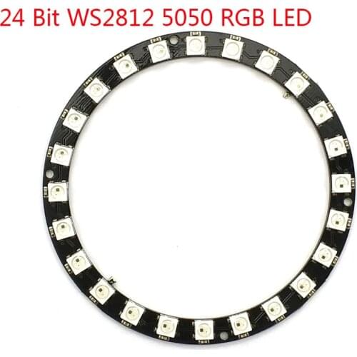WS2812B Module Strip 24 Bits 24 X WS2812 5050 RGB LED Ring Lamp Light With Integrated Drivers Ws2812 RGB 24