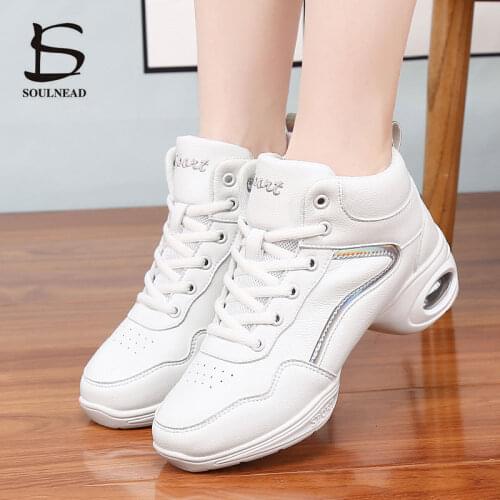 Womens Dance Shoes Jazz Dancing Shoes Spring Autumn Winter High Quality Leather Modern Woman Dance Sneakers Female Sports Shoes