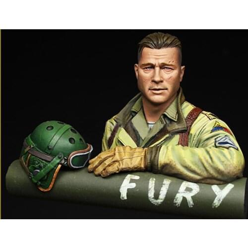 1/10 HELL ON WHEELS 2nd Armored Division WWII Resin Figure Bust GK Movie role Military subject matter Uncoated No colour