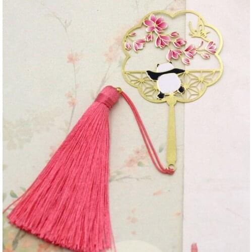 1pc Panda Frolics Pendant Bookmark Cartoon Christmas Art Pattern Book Mark Page Folder Decor Office School Supplies Stationery