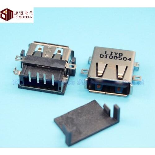10pcs/lot ORIGINAL NEW USB female jack connector USB Port for Laptop Lenovo Asus etc Copper Down