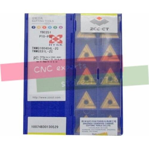 Free shipping 10Pcs TNMG160404L/TNMG160408L-ZC YBC251 Lathe Cutting Insert Carbide Turning Tool Insert For steel