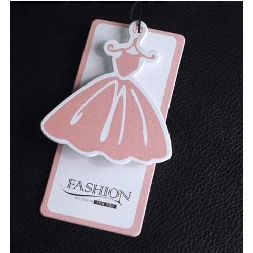 Customized/ Custom die cut shape garment hang tags garment tags/lable printed personal logo for clothing free design