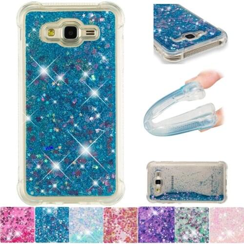Glitter Liquid Bumper Case for Samsung Galaxy J7 Neo J7 Core Nxt 2015 Cute Soft Cover SM-J701F/DS SM-J700H/DS SM-J700M SM-J700F