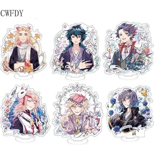 Demon Slayer Figure Kamado Tanjirou Nezuko Arcylic Stand Zenitsu Figurine Inosuke Kimetsu No Yaiba Keychain Handmade Jewelry