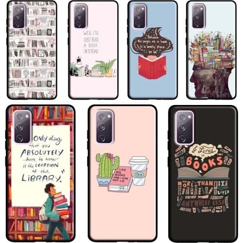 Reading books tea Printing Case For Samsung Galaxy S21 Ultra S20 FE S8 S9 S10 Plus Note 20 Ultra Note 10 Plus Cover