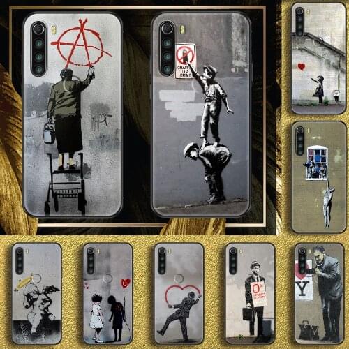 Street Art panda Funny Phone case For Xiaomi Redmi Note 7 7A 8 8T 9 9A 9S 10 K30 Pro Ultra black fashion funda soft shell art