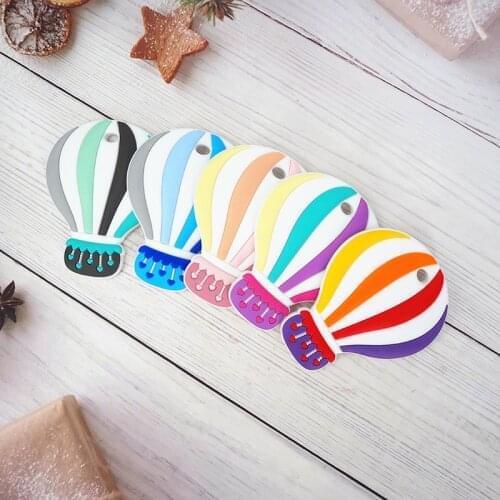 Chenkai 5PCS Silicone Balloon Teether Chewable Cute Cartoon DIY Baby Pacifier Dummy Teething Nursing Jewelry Toy Gift