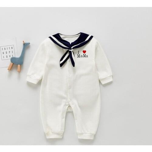 Baby 2021 Spring Romper Long Sleeve 100% Cotton Newborn Boy Girl Baptism Birthday Overalls Clothing 0-24m Toddler Boy Outfits