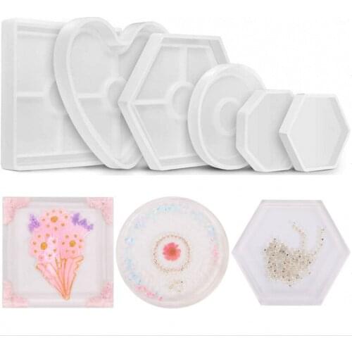 DIY Flexible Silicone Mold Ashtray Dried Flower Coaster Mold Epoxy Resin Making Craft Clay Resin Molds Jewelry Making Accessorie