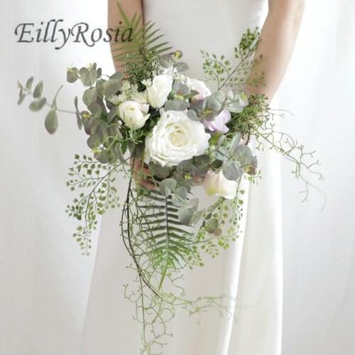 EillyRosia Artificial Wedding Flowers Handmade Unique Design Bridal Bouquet for Bride Romantic Outdoor buque de noiva Boho