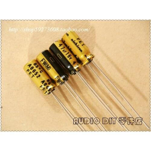 2020 hot sale 30PCS/50PCS Nichicon FW Series Electrolytic Capacitor for 47uF/16V Audio (Origl Box in Japan) free shipping